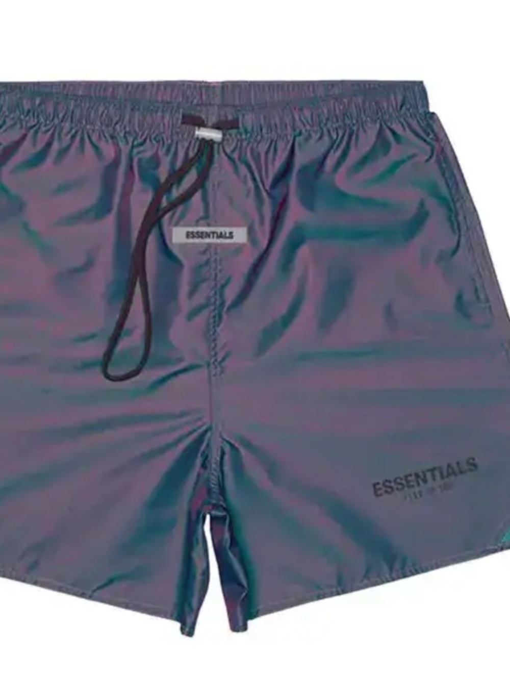 NWT Essentials Fear of God SS20 Iridescent Multicolor Nylon Running Shorts Large